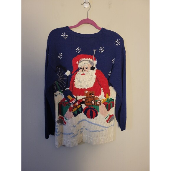 Northern Isles Hand Knitted Xmas Sweater Sz M Santa Festive Holiday - Picture 3 of 6